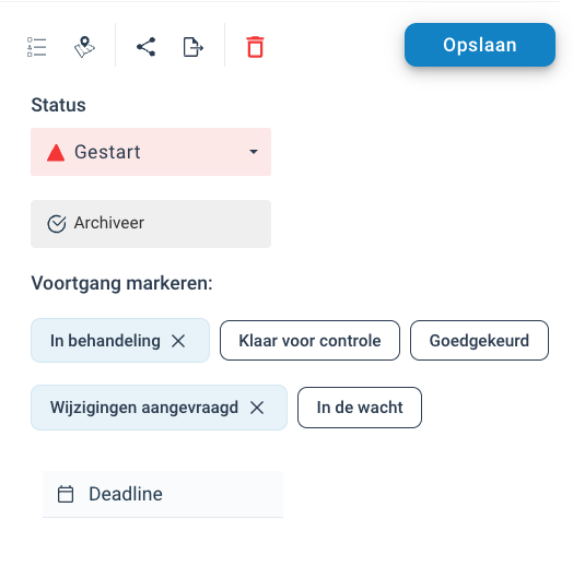 Progress Labels Interface